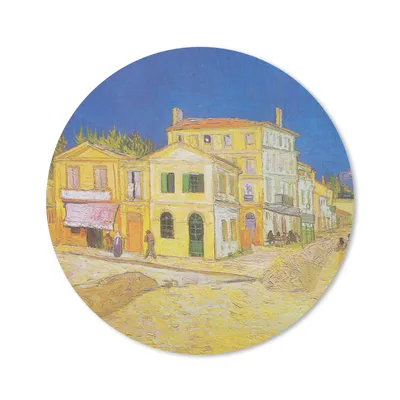 Produktbild von MuchoWow® Mauspad Mousepad Das gelbe Haus - Vincent van Gogh 50x50 cm - Mousepads - Maus Mat - Pad - Mausunterlage - Vinyl