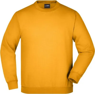 Produktbild von James & Nicholson Sweatshirt Round Sweat HeavyJunior,Gr.M,goldgelb