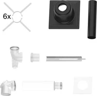 Produktbild von Bosch Grundbausatz C93 Abgasleitung f. Schornstein DM 80/125mm (FC-Set80-C93)