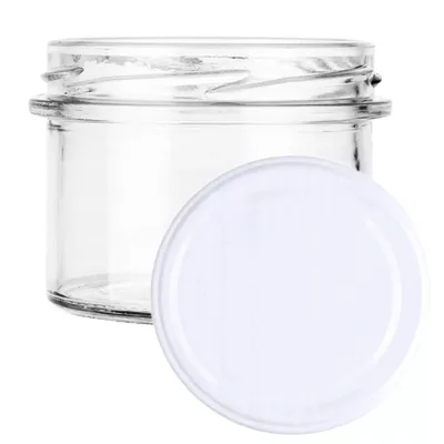 Produktbild von Sturzgläser 235 ml | 32 Stück | Weiß Deckel | Marmeladengläser, Einmachgläser, Sturzglas, Einweckgläser, Vorratsgläser, Gurkengläser, Einmachglas