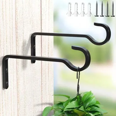 Produktbild von Famanu Wandhaken für Blumenhänger und Pflanzenhalter - 2 Stück 14,5 cm, geeignet für den Außenbereich