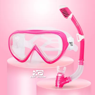Produktbild von Snorkelset für Kinder - panoramisches Schnorchelmasker mit Anti-Beschlag und Anti-Leck Trockenoberteil - inklusive Jugend-Tauchmaske und gehärtetem Glas - professionelle Schnorchelausrüstung für Schwimmen und Schnorcheln
