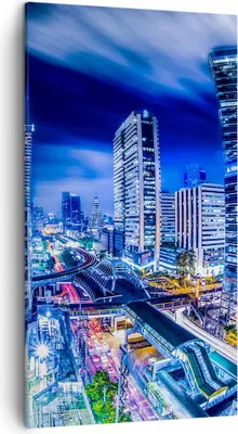 Produktbild von Bild auf Leinwand - Leinwandbild - Asien bangkok stadt architektur - 45x80cm - Wand Bild - Wanddeko - Leinwanddruck - Bilder - Kunstdruck - Wanddekoration - Leinwand bilder - Wandkunst - PA45x80-2457