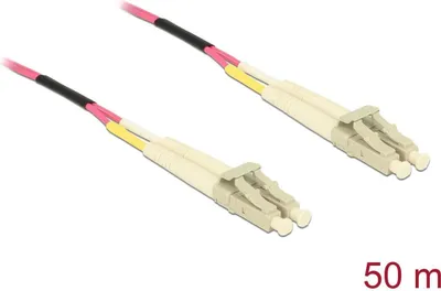 Produktbild von Delock LWL Kabel LC Duplex zu LC Duplex Multimode OM4 50 m