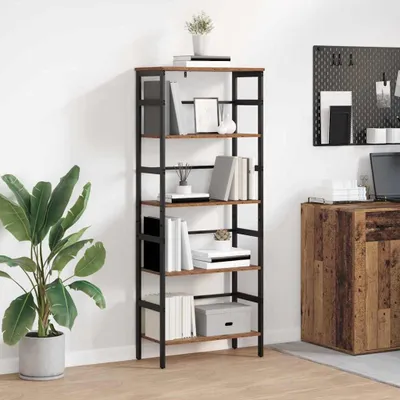 Obrázok produktu pre Maison Exclusive – Knihovňa, 4 police, 60 x 29,5 x 149 cm, drevotrieska, recyklované drevo