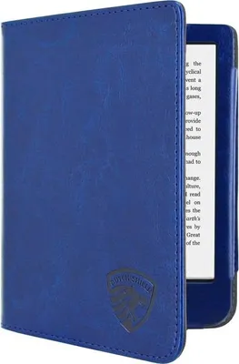 Produktbild von Dutch Shield - Luxe Case Hülle für das Tolino Shine 4 Ebook - Klapphülle Ereader Schutzhülle Cover Blau