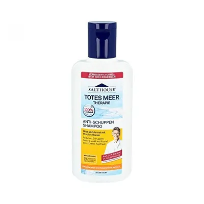 A bottle of Salthouse Totes Meer Therapie Anti-Schuppen Shampoo against a white background.