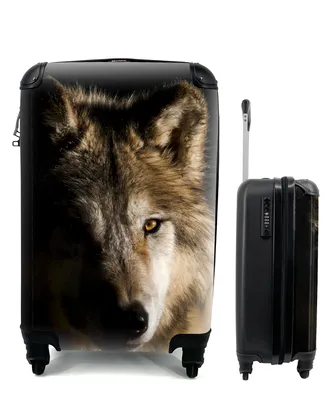 Produktbild von MuchoWow® Koffer Handgepäck Trolley Rollkoffer Kleine Reisekoffer mit 4 Rollen - Polarwolf - Cabin Size < 55x40x23 cm & 55x40x20 cm - Fotokoffer - Kabinenkoffer - Boardgepäck - Reise-Box - Reisekoffer - Reisegepäck - Koffer mit Bild - Trolley für Kinder