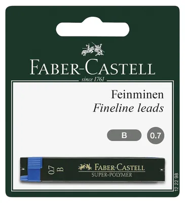 Produktbild von Faber-Castell 122298, B, Schwarz, 0,7 mm, 12 Stück(e)