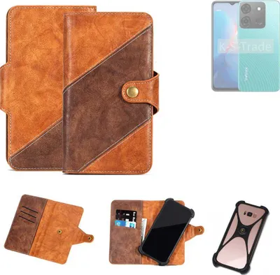 Produktbild von K-S-Trade Handyhülle Schutzhülle Bookstyle Case Wallet-Case kompatibel mit Infinix Smart 7 (X6517) Cover Klapphülle Kantenschutz Smartphone
