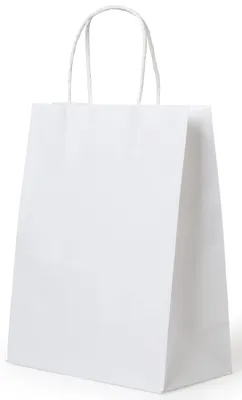 Immagine prodotto di 24 sacchetti di carta bianchi con manico - 24 x 31 x 11 cm