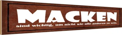 Produktbild von vianmo Holzschild 10x46 cm Macken sind wichtig um nicht wie Spruch Zitat