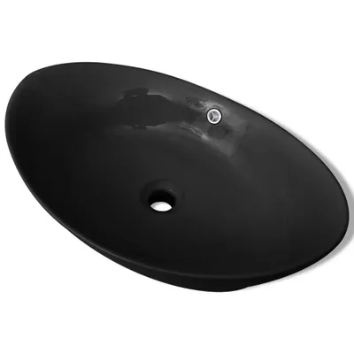 Immagine prodotto di vidaXL Lussuoso lavabo in Vetroceramica ovale nero