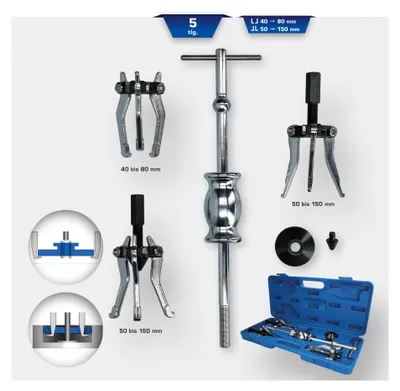 Zdjęcie produktu dla Zestaw ściągaczy wewnętrznych i zewnętrznych Brilliant Tools, 5-częściowy