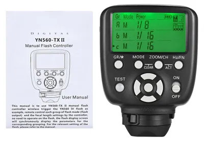 Obrázek produktu pro Dálkové ovládání a spoušť blesku YN560-TX II s LCD displejem pro fotoaparáty Canon DSLR, kompatibilní s blesky YN560III, YN560IV, YN660, YN968N a YN860Li