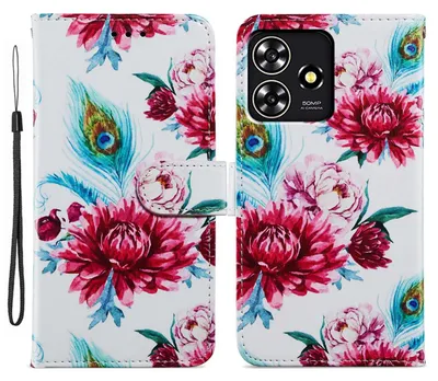 Immagine prodotto di Per ZTE Blade A73 4G / V50s / Axon 50 Lite Custodia per cellulare con cinturino Motivo 3 custodie Custodia in Cover Case Book