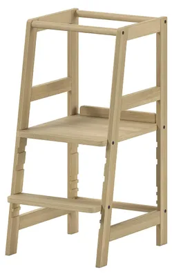Produktbild von Stehhilfe >Lernturm< in Buche massiv natur lackiert - 41x85x48,3 (BxHxT)