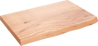Obrázek produktu pro vidaXL Umyvadlová deska světle hnědá 60x40x(2-4) cm ošetřené masivní dřevo