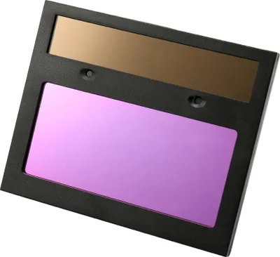 Imagen del producto de Casco de soldadura con filtro automático que se oscurece con la luz solar, ideal para soldadores. Incluye lente, filtro y ajuste de sensibilidad y tiempo de respuesta. Compatible con soldadura TIG, MIG, MAG y MMA
