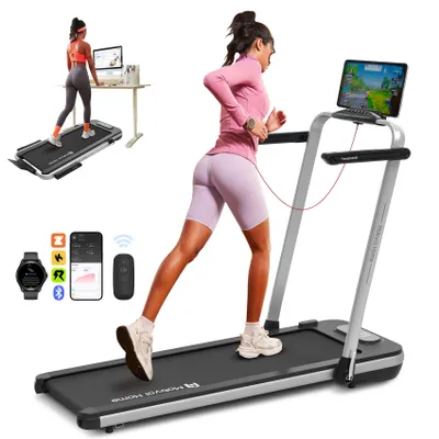Produktbild von Mobvoi Home Laufband SE, Intelligente KI 3-in-1-Klapplaufband, elektrisches Laufband, 2,5 PS, kompakt tragbar unter dem Schreibtisch, 12 km/h 120 kg