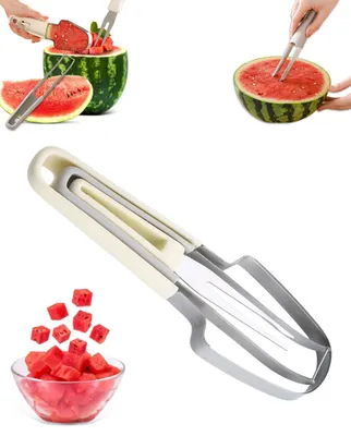 3-in-1 Melonenschneider aus Edelstahl, 1 Stück, beige