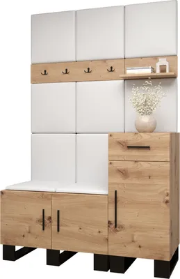 Produktbild von Garderobe ARTIN Set 5 mit gepolsterten Paneelen Industrial Design
