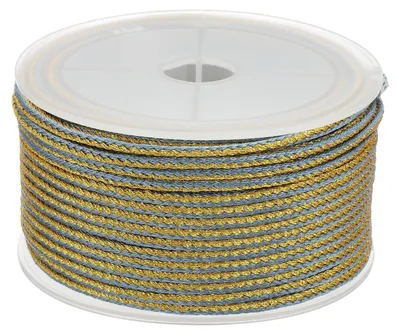 Productafbeelding van Gevlochten koord - 2,5 mm diameter en 15 meter lang - Geschikt voor macramé en sieraden maken - Kleur: nevelblauw