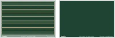 Produktbild von BRUNNEN 104020081 Scolaflex Tafel 26,5 x 18 cm Vorderseite: Lineatur 1 mit gleichen Linienabständen, 9 Systeme, 5:5:5 mm farblich abgesetzt, Rückseite: unliniert, B1A