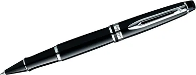 Produktbild von Waterman Expert Tintenroller | Hochglänzend Schwarz mit Chromzierteile| feine Spitze | Schwarz | Geschenkbox