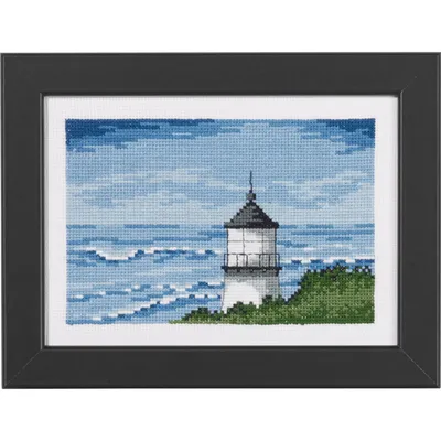 Obrázek produktu pro Permin Sada pro vyšívání křížem "Lighthouse", vzor k počítání, 18x13cm, 13-0167