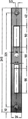Produktbild von Schliessblech Nr 0129-03-24/245X24X2 mm verz