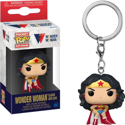 Produktbild von Wonder Woman Classic with Cape  - Schlüsselanhänger Funko Pocket POP! Keychain