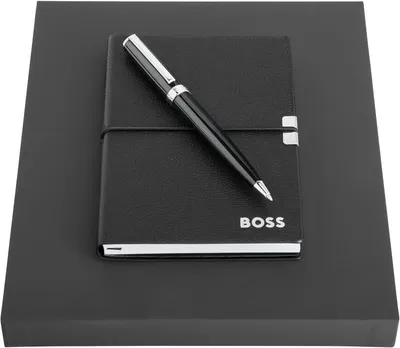 Productafbeelding van Hugo Boss Schrijfset balpen gear icon en A6 notitieblok - Elegance Storyline in geschenkdoos