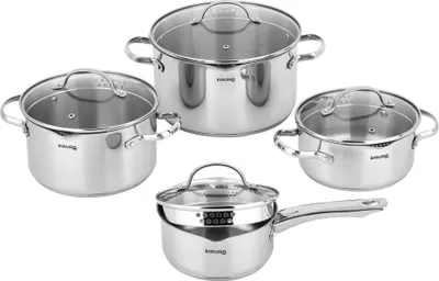 Image de Siguro Set de pots Pure Delight avec couvercles intelligents, 8 pièces