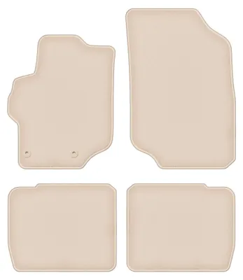 Image de Tapis de sol en moquette pour Peugeot 301 2012- (berline) – jeu 4 pièces, beiges, sur mesure – Wielganizator FORTUNA