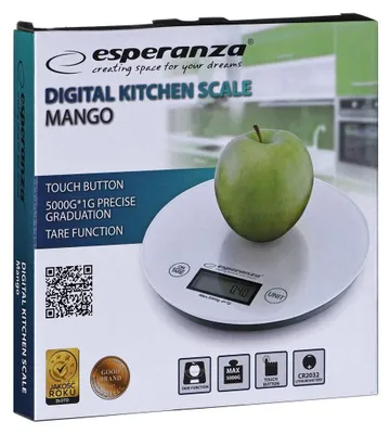 Obrázok produktu pre Elektronická kuchynská váha Esperanza EKS003W biela okrúhla