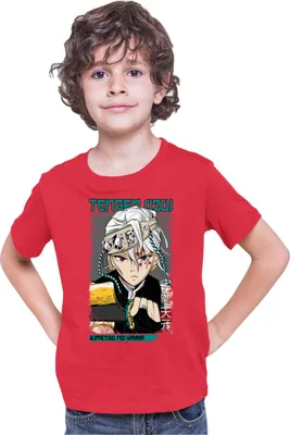 Immagine prodotto di Maglietta per bambini Demon Anime Slayer Kimetsu No Yaiba Uzui Tengen 001, 5-6 Jahr - 116 , Rouge