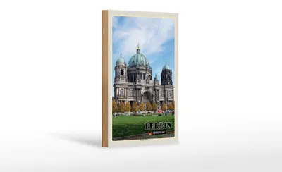 Produktbild von Holzschild Städte Berlin Hauptstadt Dom Architektur 12x18 cm