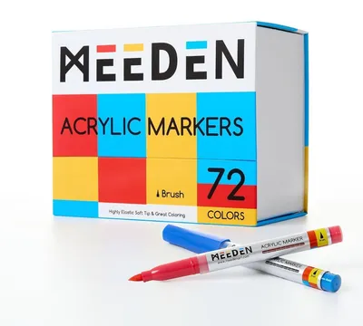 Image de Stylos à peinture acrylique, pointe pinceau, 72 couleurs, 7,5 ml, résistants à l'eau, à séchage rapide, pour pierre, toile, bois, tissu, céramique