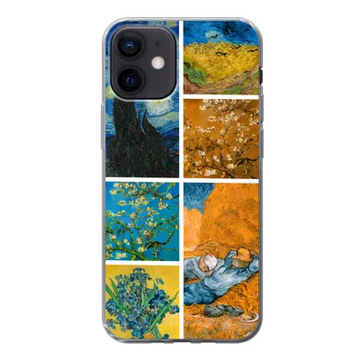 Produktbild von MuchoWow® Handyhülle Schutzhülle Hülle für iPhone 12 Van Gogh - Collage - Alte Meister Silikon Softcase Handy Hülle - Schutzhülle