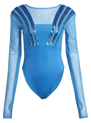 Produktbild von Adidas - "Santiago" Bodysuit für Damen, Schmal, Langärmlig GT18285 (42 DE) (Blau)