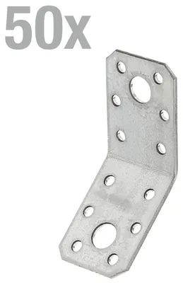 Produktbild von Alberts Winkelverbinder | 135° abgewinkelt | sendzimirverzinkt | 50 x 50 x 35 mm | 50er Set