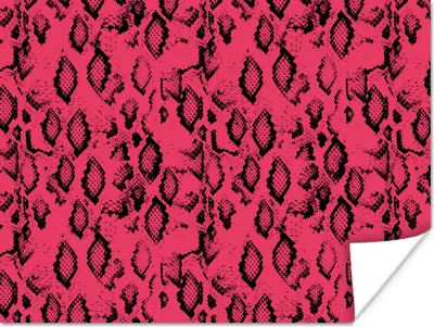 Produktbild von MuchoWow® Poster Schlangendruck - Rosa - Schwarz 160x120 cm - Foto Plakat