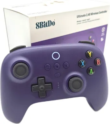 Immagine prodotto di 8BitDo Ultimate 2.4G Pad PC Hall Ed, joystick con effetto riverbero, 2.4G wireless, USB-C, batteria 15h, viola