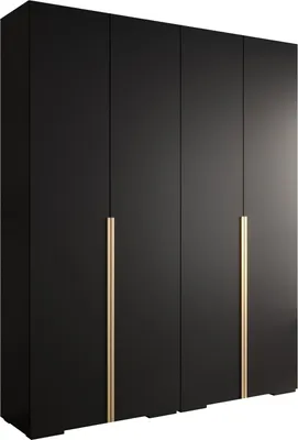 Produktbild von MEBLE KRYSPOL Inova 1 Schrank - 236,7x200x47cm - Schwarz Schwarz Gold
