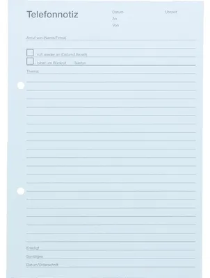 Produktbild von Formularblock Telefonnotiz A5 VE=50 Blatt