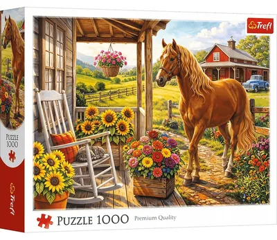 Zdjęcie produktu dla Puzzle 1000 elementów Koń na farmie marki Trefl