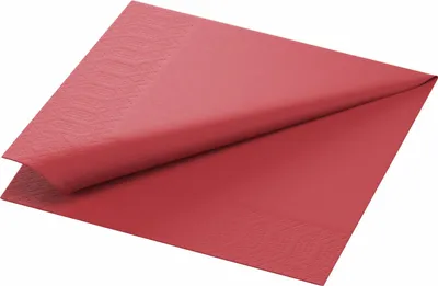 Image de Serviettes de table Duni bordeaux 33x33 cm 3 plis 250 pièces