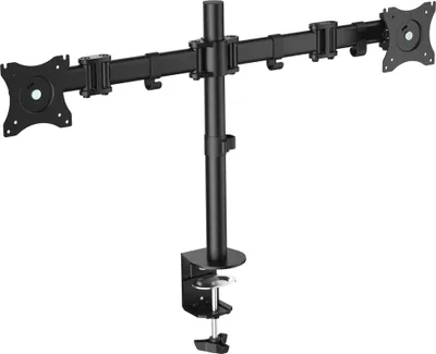Obrázok produktu pre Vybaviť 13"-27" pohyblivý stolový držiak na dva monitory/LCD