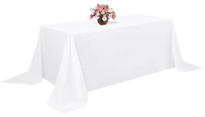 Produktbild von Omgoods – Tischdecke aus Polyester für rechteckige Tische, 243 cm, knitterarm und waschbar